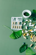 Doxwell Piles Relief Capsules – natural supplements and herbs flat lay