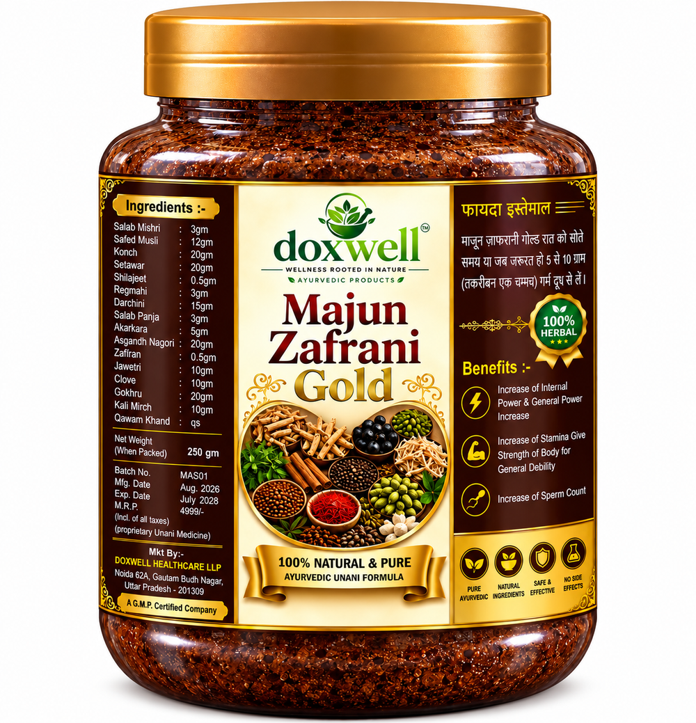 Doxwell Majun Zafrani Gold – Herbal Ayurvedic Unani Formula | 250g