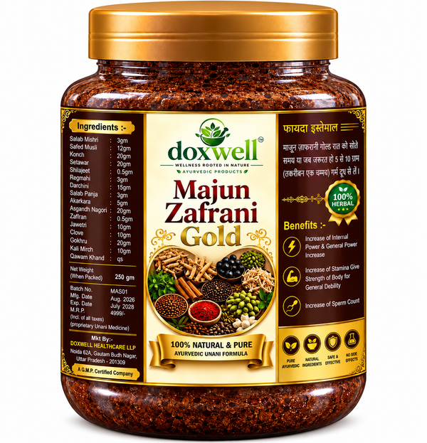 Doxwell Majun Zafrani Gold – Herbal Ayurvedic Unani Formula | 250g