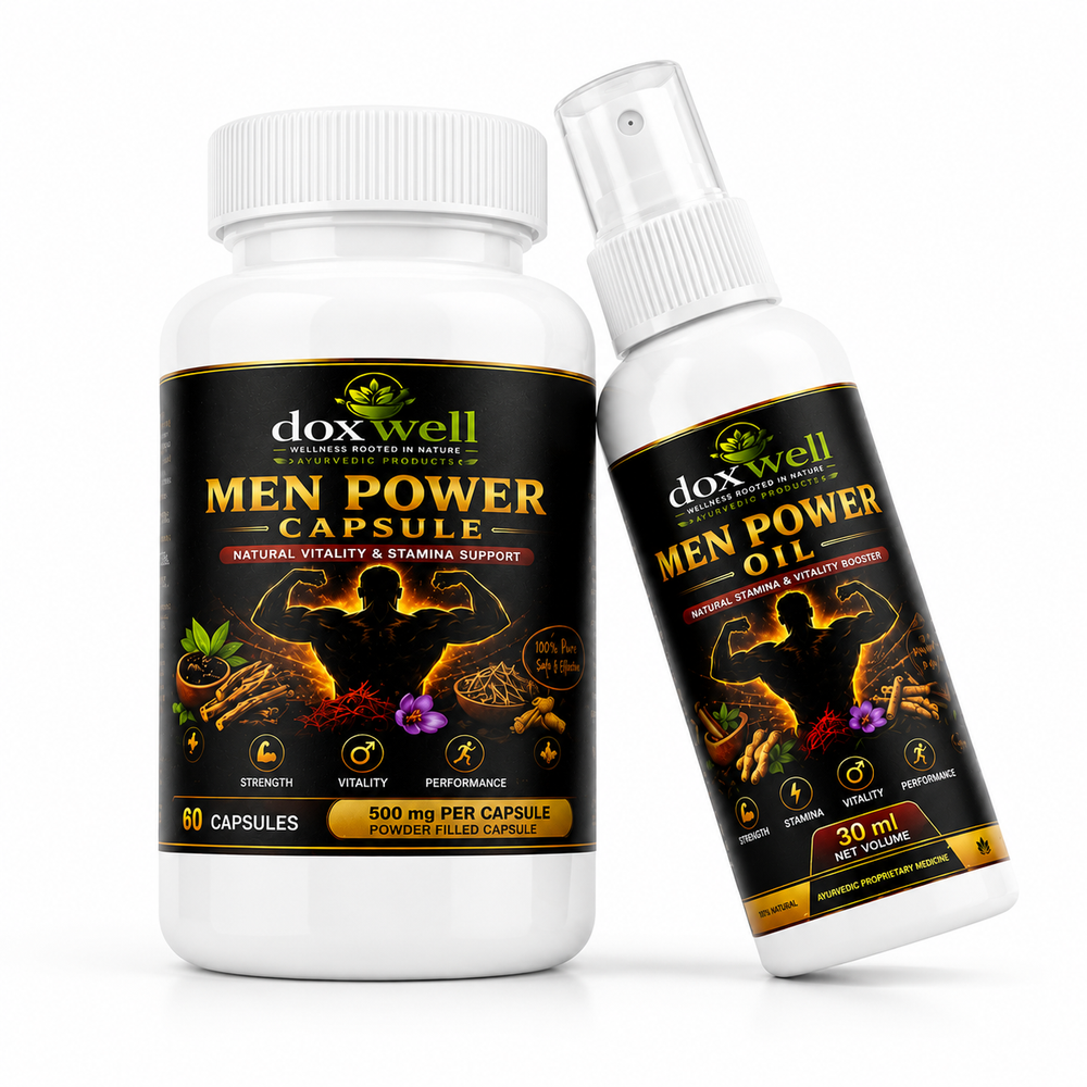 Doxwell Men Power Combo – 60 Capsules + 30 ml Men Power Oil