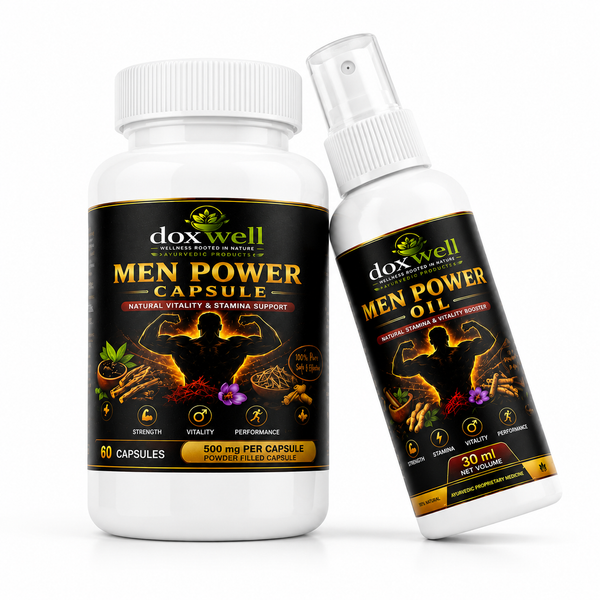 Doxwell Men Power Combo – 60 Capsules + 30 ml Men Power Oil